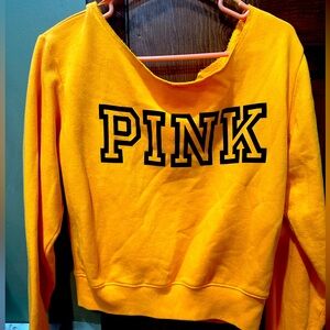 Victoria secret (pink) bright orange off the shoulder sweater